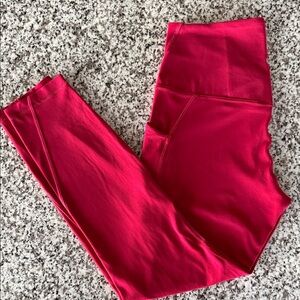 lululemon athletica Ruby Red Align High Rise Pant w/pockets  Size 10